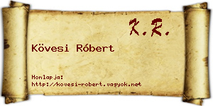 Kövesi Róbert névjegykártya