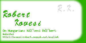 robert kovesi business card
